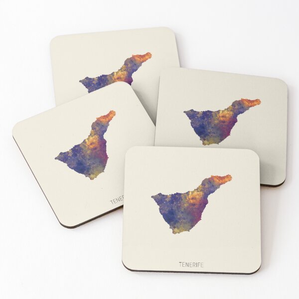 Item preview, Tenerife Watercolor Map designed and sold by ArtPrints.