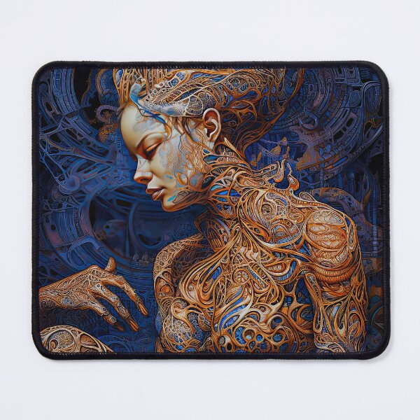 Item preview, woman lines and colors wind and srars-dark-fantasy-abstract-detailed-epic style-drawing beautiful woman designed and sold by Hermossa-Art.