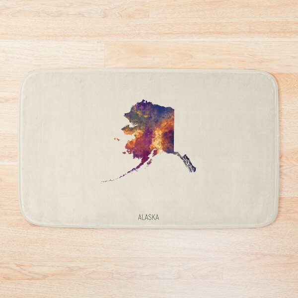 Item preview, Alaska Watercolor Map designed and sold by ArtPrints.