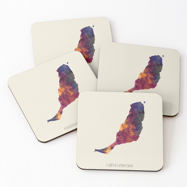 Item preview, Fuerteventura Watercolor Map designed and sold by ArtPrints.