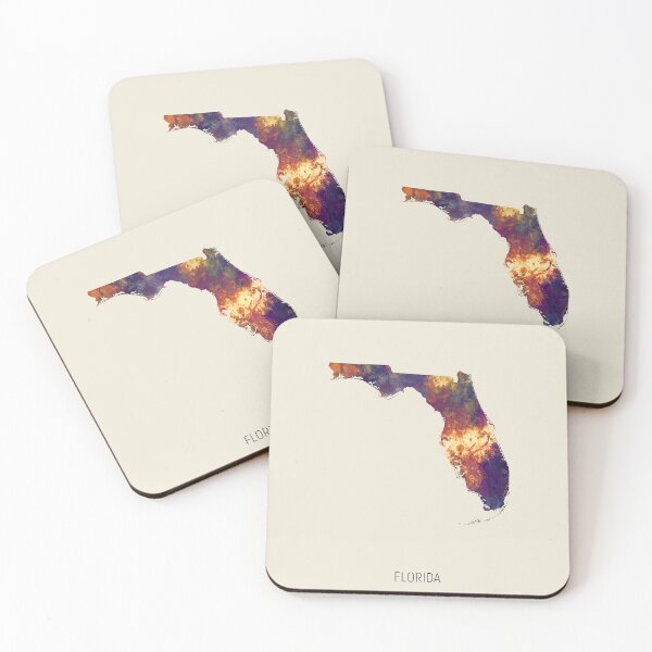 Item preview, Florida Watercolor Map designed and sold by ArtPrints.