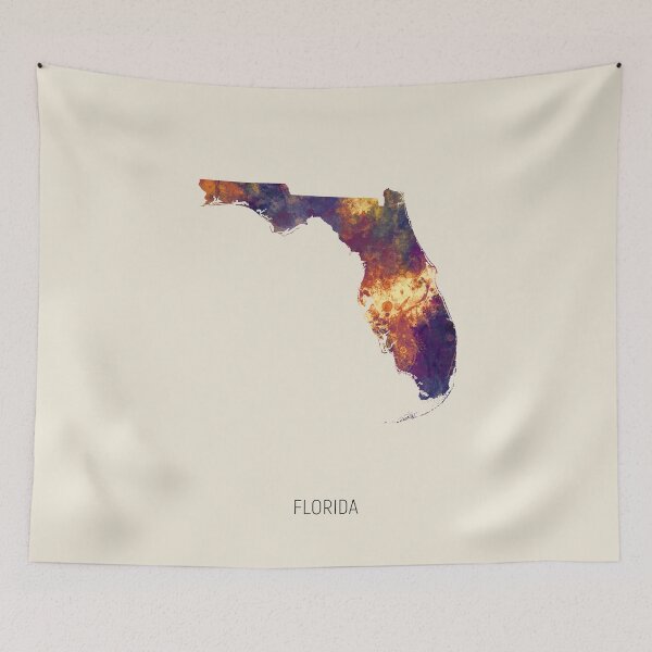 Item preview, Florida Watercolor Map designed and sold by ArtPrints.