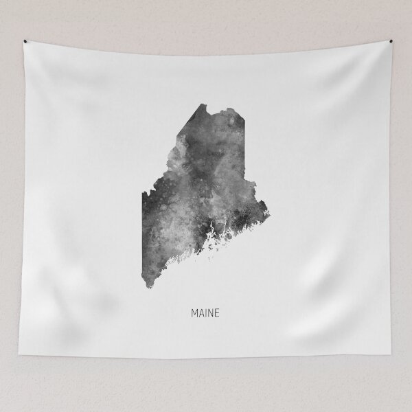 Item preview, Maine Watercolor Map designed and sold by ArtPrints.