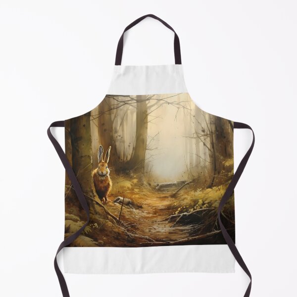 Item preview, Wild Hare Hiding in the Forest Watercolor Painting Art designed and sold by redstar19.