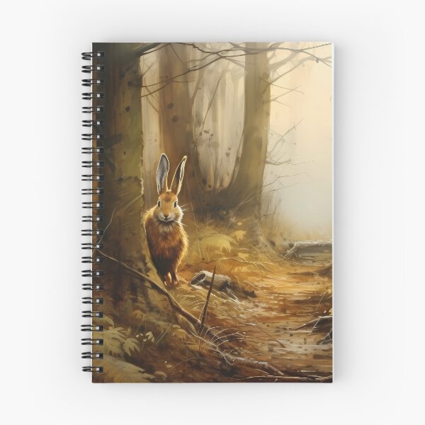 Item preview, Wild Hare Hiding in the Forest Watercolor Painting Art designed and sold by redstar19.