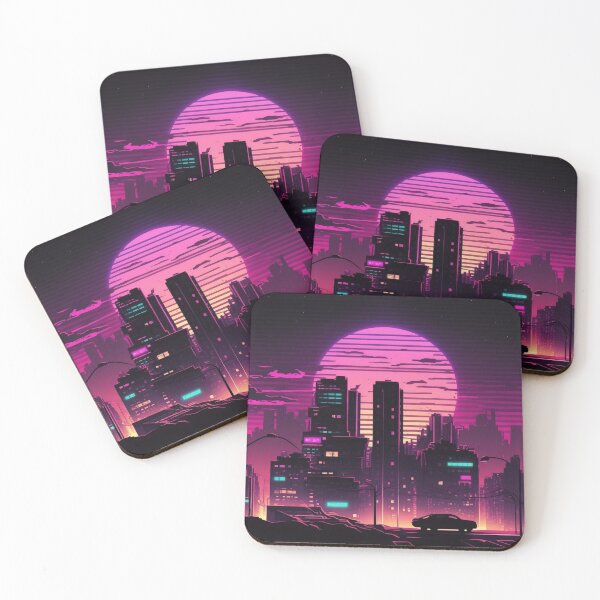 Item preview, Synthwave City By Night designed and sold by Nightarcade.