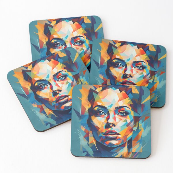 Item preview, Facets of Vibrance: A Bold and Abstract Portrait designed and sold by Halexit.