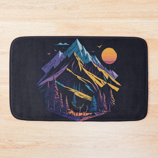 Item preview, Mountains at sunset designed and sold by ArtCraftLab.