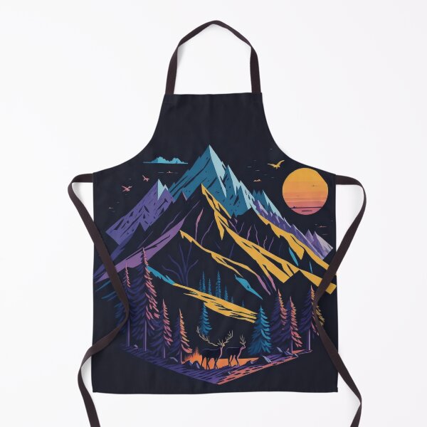 Item preview, Mountains at sunset designed and sold by ArtCraftLab.