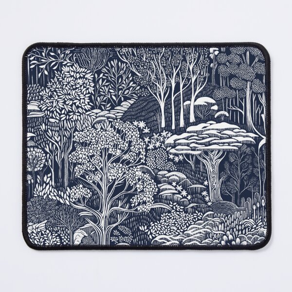 Item preview, Whispering woods - white on navy designed and sold by LucyFaulke.