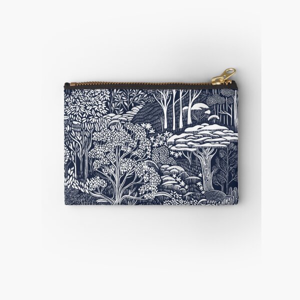 Item preview, Whispering woods - white on navy designed and sold by LucyFaulke.