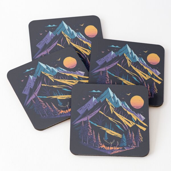 Item preview, Mountains at sunset designed and sold by ArtCraftLab.