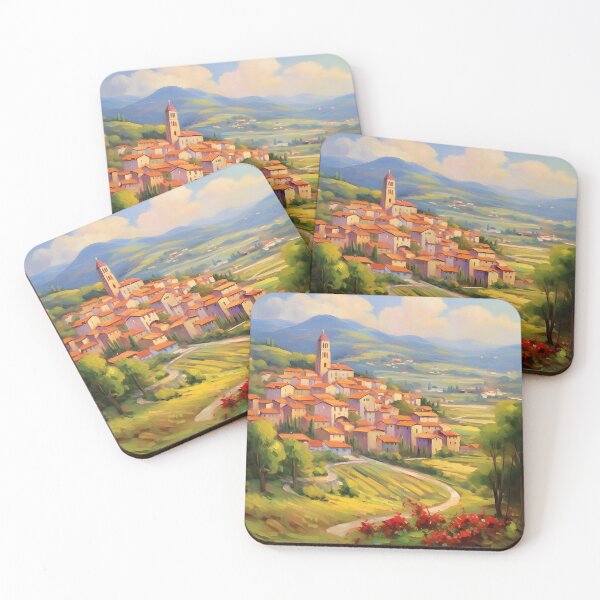 Item preview, Cityscape Serenity: A Glimpse into Valley Haven designed and sold by Halexit.