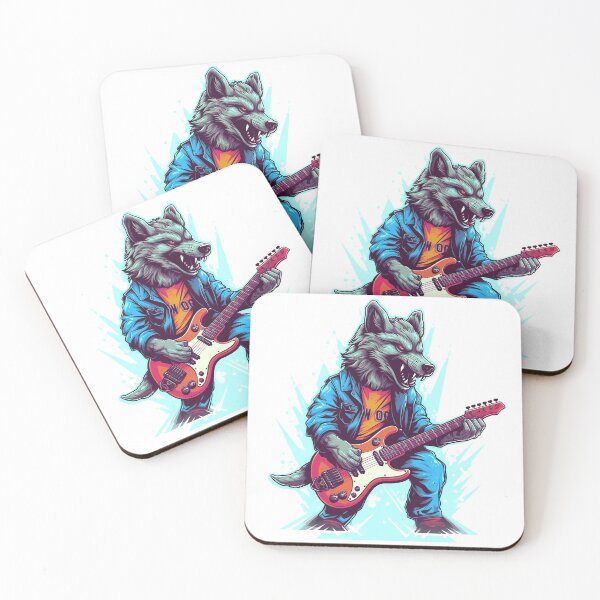 Item preview, Rock n Roll Wolf designed and sold by RetroAnimals.