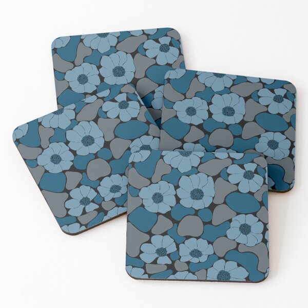 Item preview, Tithonia flowers blue version designed and sold by GENEST-V.