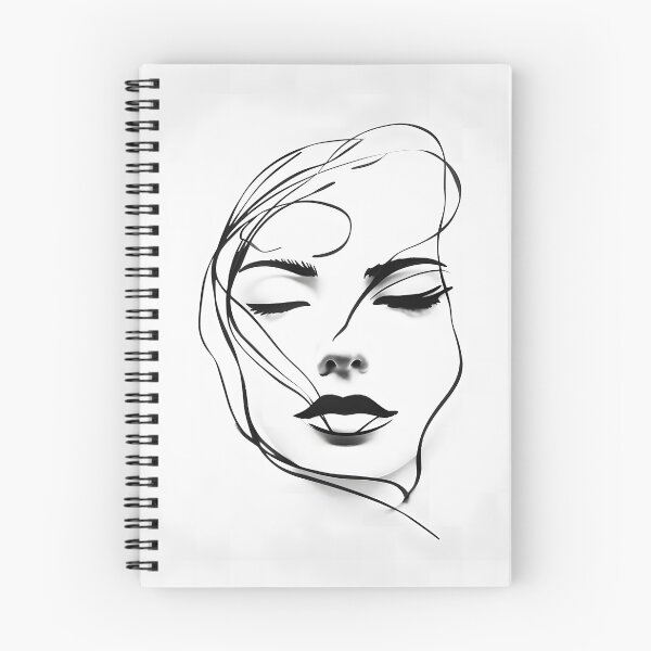 Item preview, Unbroken Reflection: A Monochrome Continuous Line Drawing designed and sold by Halexit.