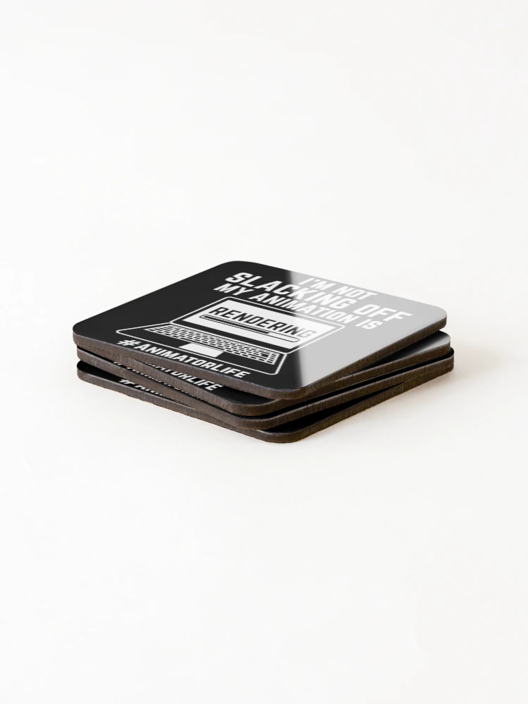 Thumbnail 4 of 5, Coasters (Set of 4), My Animation Is Rendering designed and sold by DamnGoodDesign.