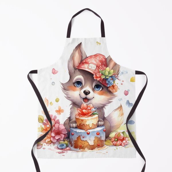 Item preview, Wolf Animal Clipart, Animal Birthday, Festive Fauna Art, Party Beast, Balloon Dog, Gift Cat, Cake Bird, Confetti Watercolor designed and sold by CoolorPainting.