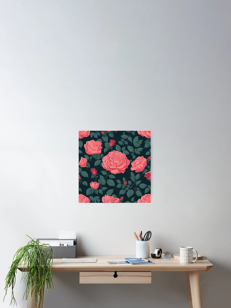 Thumbnail 2 of 3, Poster, Beautiful Pink Roses designed and sold by SeamlesslyP.