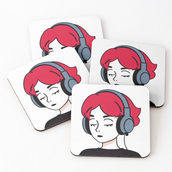 Item preview, woman with headphones designed and sold by marjard.