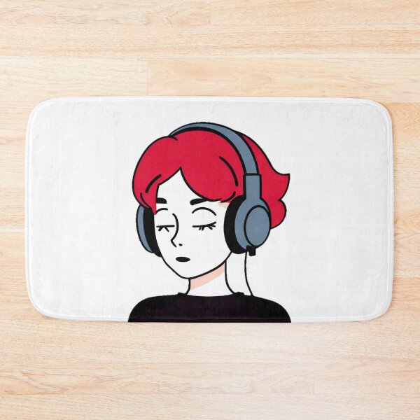 Item preview, woman with headphones designed and sold by marjard.