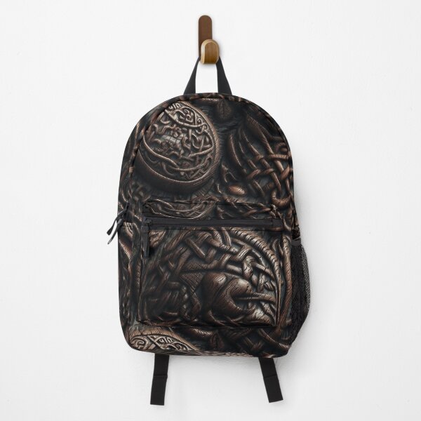 Item preview, "Mysterious Celtic Shield" - Intricate Wooden Carving of Celtic-Inspired Patterns in a Dark and Mysterious Style designed and sold by stateofhuman.