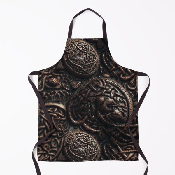 Item preview, "Mysterious Celtic Shield" - Intricate Wooden Carving of Celtic-Inspired Patterns in a Dark and Mysterious Style designed and sold by stateofhuman.