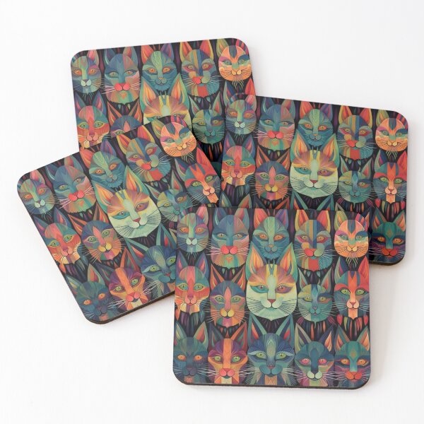 Item preview, Cat Patterns: Mysterious Blue Spirit designed and sold by Cat-n-Christ.