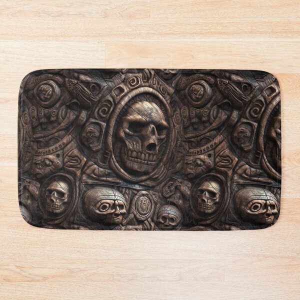 Item preview, "Alien Enigma" - Strikingly Detailed Wood Carvings of Alien Skulls and Ancient Symbols designed and sold by stateofhuman.