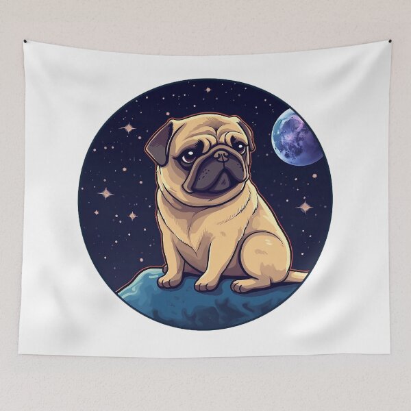 Item preview, Pug on the Moon designed and sold by Dog Lover.