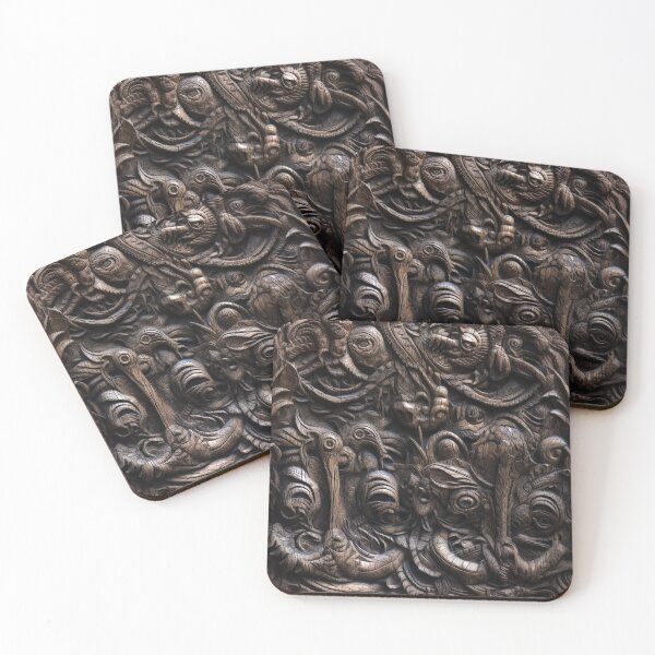 Item preview, "Dark Bestiary" - Intricate Wood Carving of Dark Fantasy Creatures in Vivid Detail designed and sold by stateofhuman.