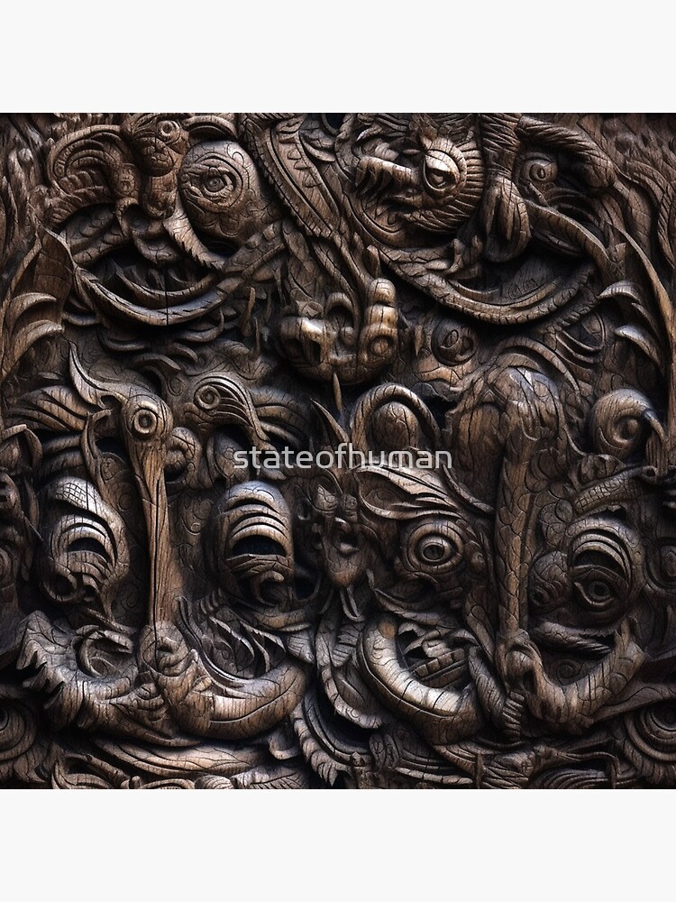 Dragon Intricate Wood Carvings - 3 Sizes Dragon Intricate Wood Carvings - 3 Sizes