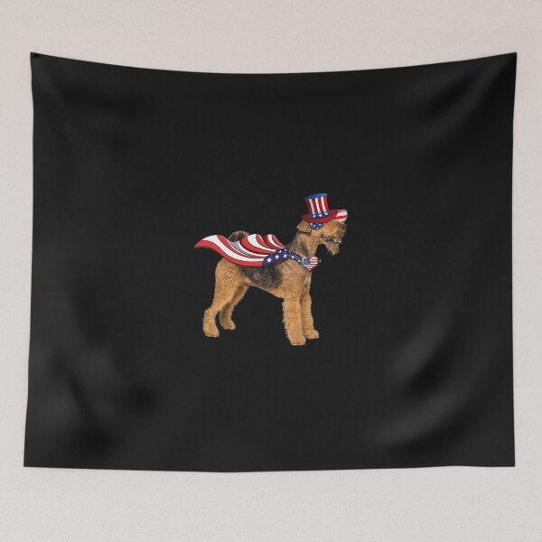 Item preview, Airedale Terrier American Flag Bandana Patriotic 4th Of July designed and sold by JawaharSha.