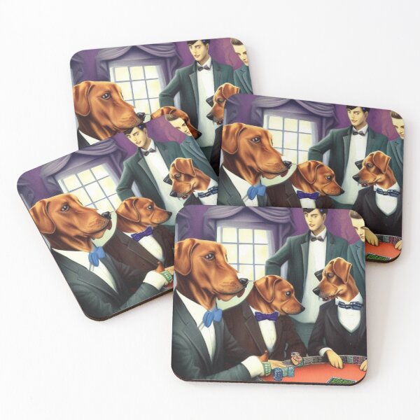 Item preview, image of dogs playing poker designed and sold by artnftjimmy.