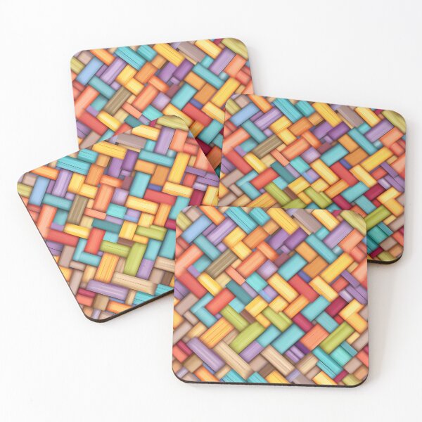 Item preview, Woven Patterns: Colorful Print Art with Textured Shading designed and sold by GiveMeMood.
