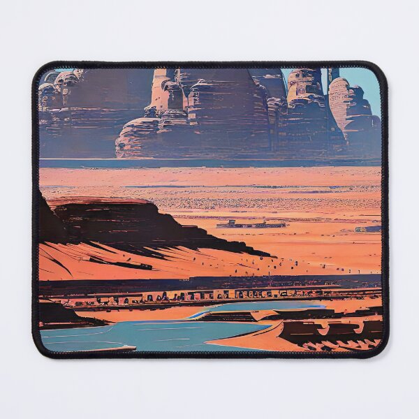 Item preview, Discover the Majestic Beauty of Wadi Rum, Jordan: Stunning Travel Illustration for Redbubble Print-On-Demand Site - Mountains, Desert, Adventure, Camel Safari, Bedouin Culture designed and sold by S Y N T H R E A L M.