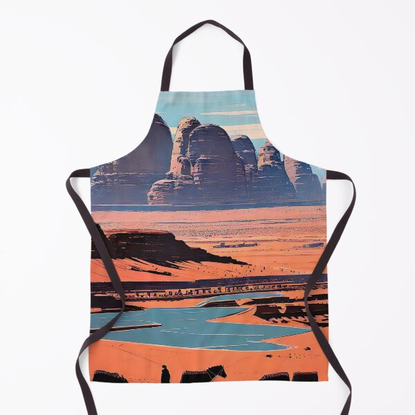 Item preview, Discover the Majestic Beauty of Wadi Rum, Jordan: Stunning Travel Illustration for Redbubble Print-On-Demand Site - Mountains, Desert, Adventure, Camel Safari, Bedouin Culture designed and sold by S Y N T H R E A L M.