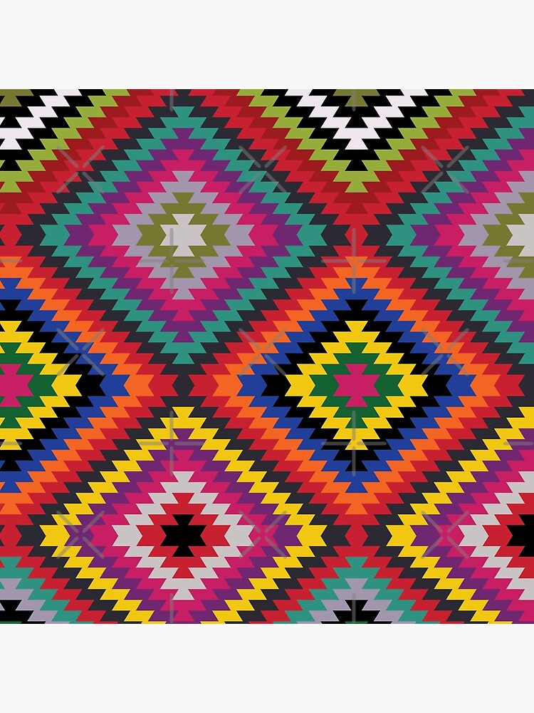 Modern Kilim - Bright Geometric pattern by Cecca Designs by Cecca-Designs