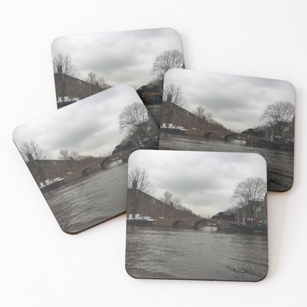 Item preview, Amsterdam river bridge on a cloudy rainy day  designed and sold by Donutlovers.