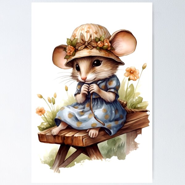 Item preview, Vintage Mouse Clipart, Retro Rodent Art, Old Fashioned Mouse, Antique Mouse, Vintage Style, Old School, Period Mouse, Retro Decor designed and sold by CoolorPainting.