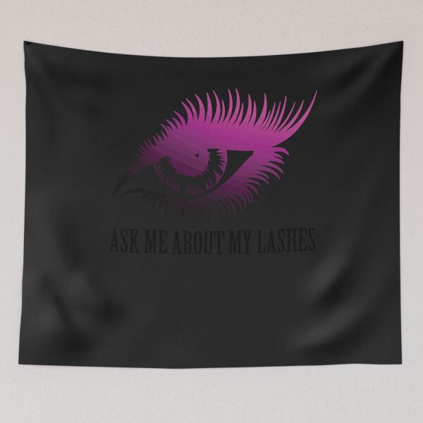 Aperçu de l'œuvre Ask Me About My Lashes T-shirt Eye créée et vendue par JameJoyDesigner.