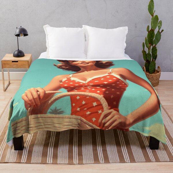 Item preview, A Pin Up Girl Walking on the Beach designed and sold by GoodOldVintage.