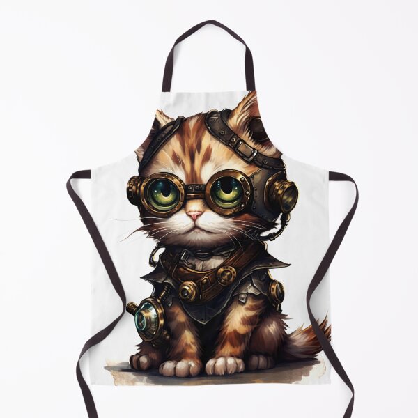 Item preview, Cat Animal Clipart, Steampunk Animal, Mechanical Beast Art, Clockwork Creature, Gear Animal, Steam Powered designed and sold by CoolorPainting.