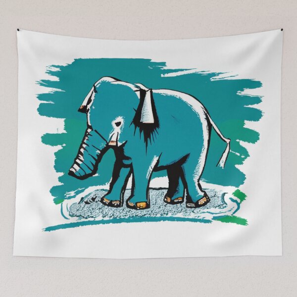 Item preview, Green Elephant - Painted designed and sold by SaturnSix.