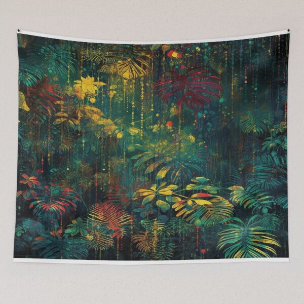 Item preview, Iridescent rain forest design designed and sold by Foxclothier.