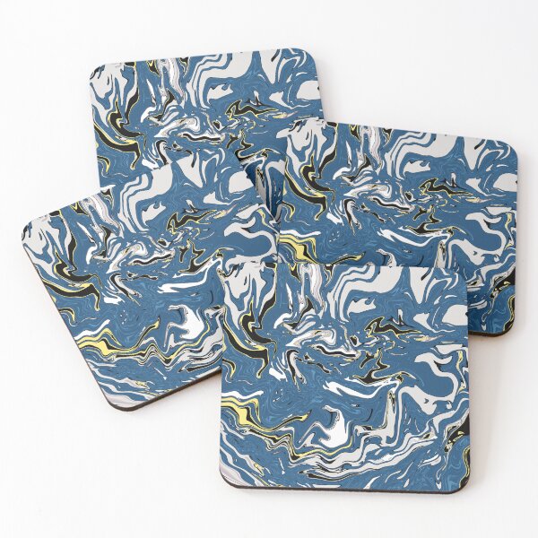 Item preview, White blue yellow black designed and sold by awsomepatterns.