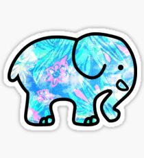 Blue Pink Floral Ivory Ella Sticker