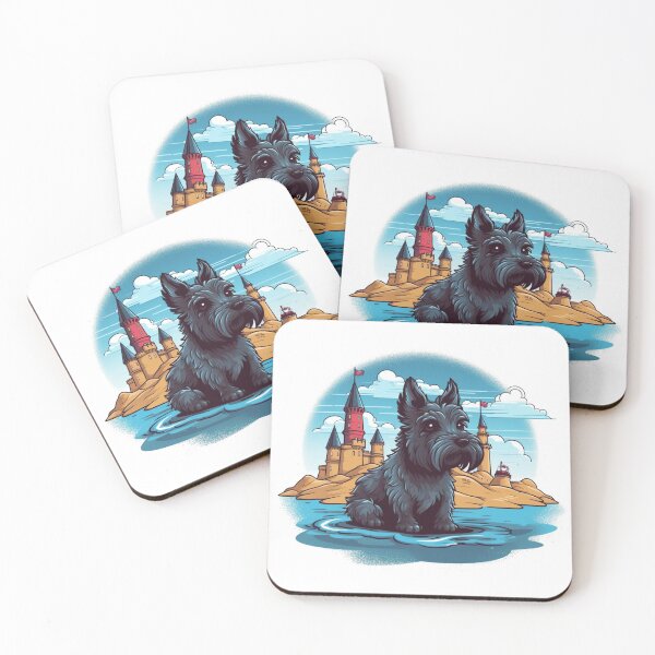Item preview, Canine Castles - Scottish Terrier designed and sold by HitsTheWaves.