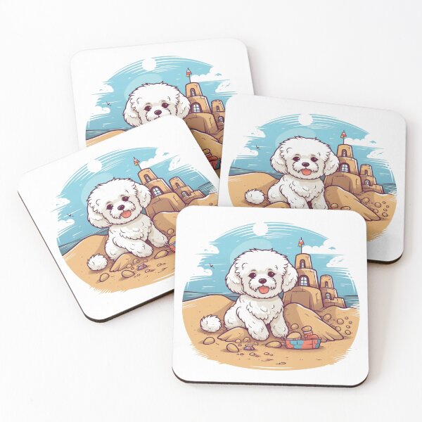 Item preview, Canine Castles - Bichon Frise designed and sold by HitsTheWaves.