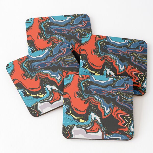 Item preview, Red blue black swirl designed and sold by awsomepatterns.